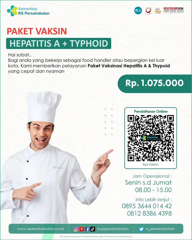 Vaksin Hepatitis A + Typhoid